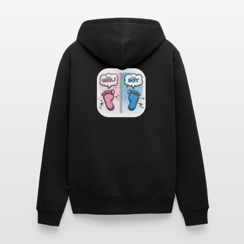 Füße Geschlecht Baby Junge oder Mädchen Unisex Premium Bio Zip Hoodie