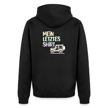 Caravan Camping Chilling Camping Statement Holiday - Unisex Premium Organic Zip Hoodie - black - Back - Nico (187cm)
