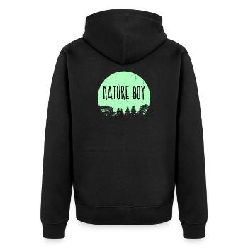 Campsite Nature Statement Hikers Camping - Unisex Premium Organic Zip Hoodie - black - Back - Nico (187cm)