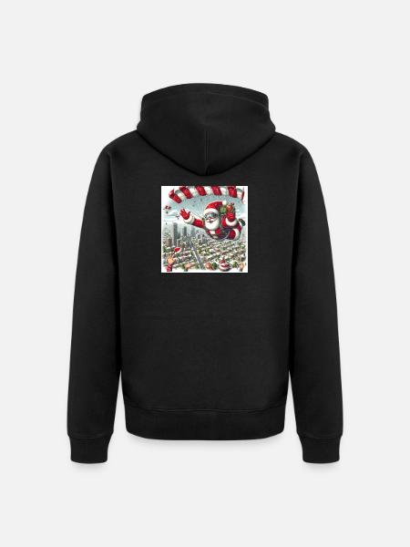 Christmas Design 13 - Unisex Premium Organic Zip Hoodie - black