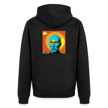 Surreal 08 - Unisex Premium Bio Zip Hoodie - Schwarz - Hinten - Nico (187cm)