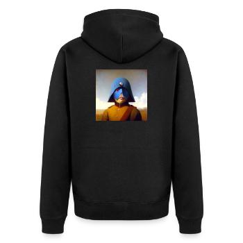 Surreal 10 - Unisex Premium Organic Zip Hoodie - black - Back - Nico (187cm)