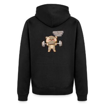 Motivation de l’entraînement Cat Brave - Veste à capuche bio Premium Unisexe - noir - Dos - Nico (187cm)