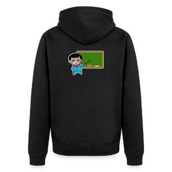 Lehrer Job Angestellter Erfolg Vorgesetzter Arbeit - Unisex Premium Bio Zip Hoodie - Schwarz - Hinten - Nico (187cm)
