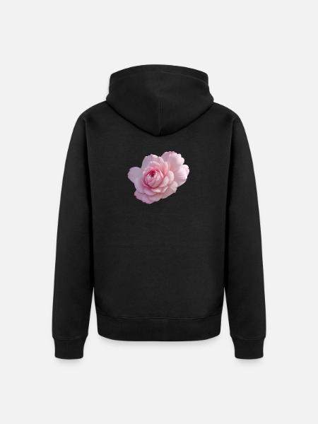 Rose Pink - Unisex Premium Bio Zip Hoodie - Schwarz
