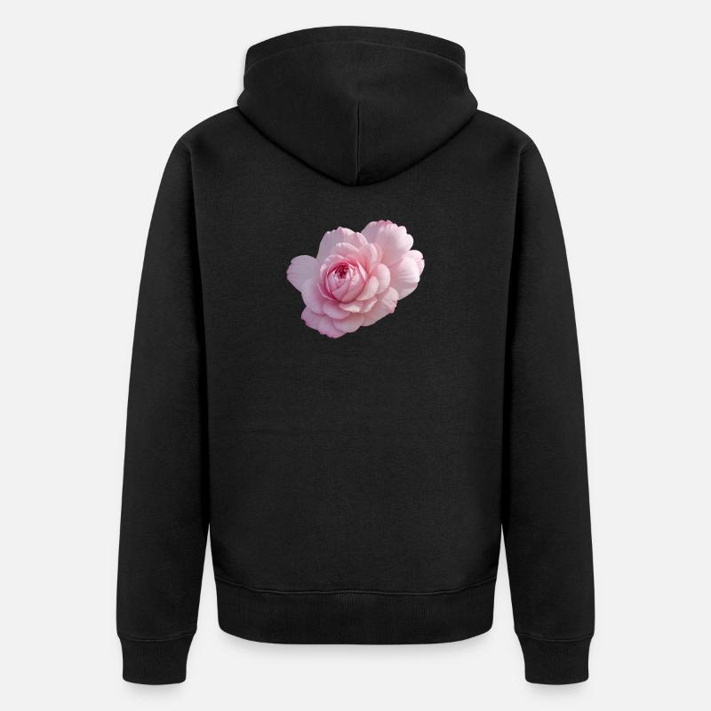 Rose Pink - Veste à capuche bio Premium Unisexe - noir