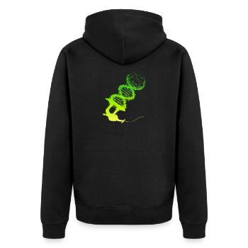 Kitesurfer Stunt Welle Wakeboard Wassersport - Unisex Premium Bio Zip Hoodie - Schwarz - Hinten - Nico (187cm)