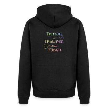 Danser, c’est rêver avec ses pieds ! - Veste à capuche bio Premium Unisexe - noir - Dos - Nico (187cm)