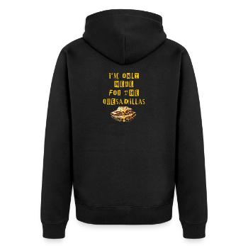 Je ne suis là que pour les quesadillas Mexique - Veste à capuche bio Premium Unisexe - noir - Dos - Nico (187cm)