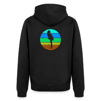 Bird, Parrot, Animal Lover, Pet, Jungle, Animal - Unisex Premium Organic Zip Hoodie - black - Back - Nico (187cm)