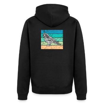 Bird, Jungle, Jungle, Parrot, Zoo, Animal Lover - Unisex Premium Organic Zip Hoodie - black - Back - Nico (187cm)