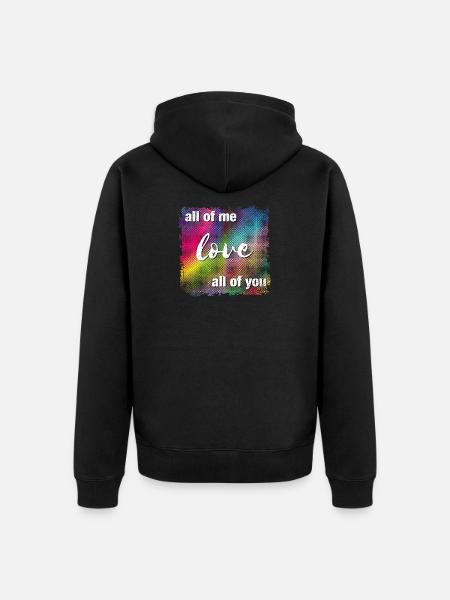 Je vous aime tous - Veste à capuche bio Premium Unisexe - noir