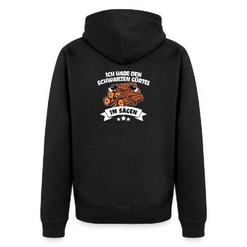 Lumberjack Statement Bois Forêt Boisée Hache - Veste à capuche bio Premium Unisexe - noir - Dos - Nico (187cm)