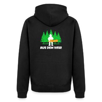 Foresterie bûcheron déclaration tronçonneuse arbre bois - Veste à capuche bio Premium Unisexe - noir - Dos - Nico (187cm)
