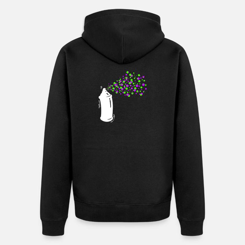 Graffiti Sprayer Spraydose Kunst Strassenkunst - Unisex Premium Bio Zip Hoodie - Schwarz