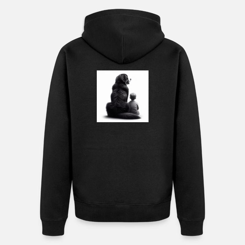 Berner Sennenhund - Unisex Premium Bio Zip Hoodie - Schwarz