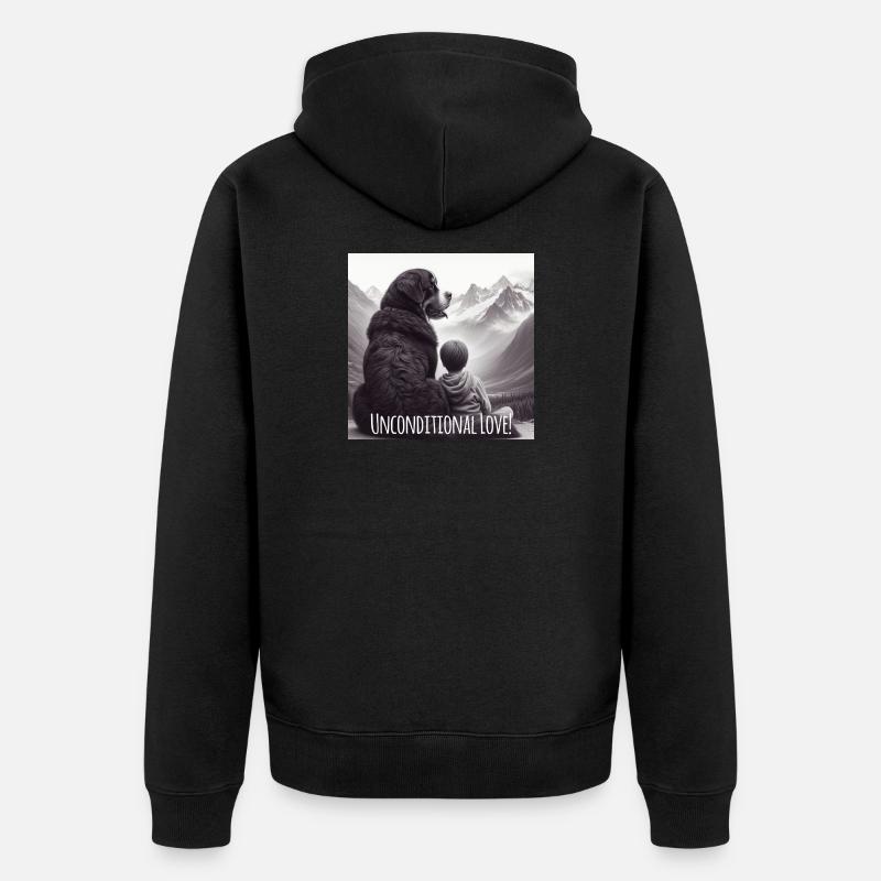 Berner Sennenhund - Unisex Premium Bio Zip Hoodie - Schwarz