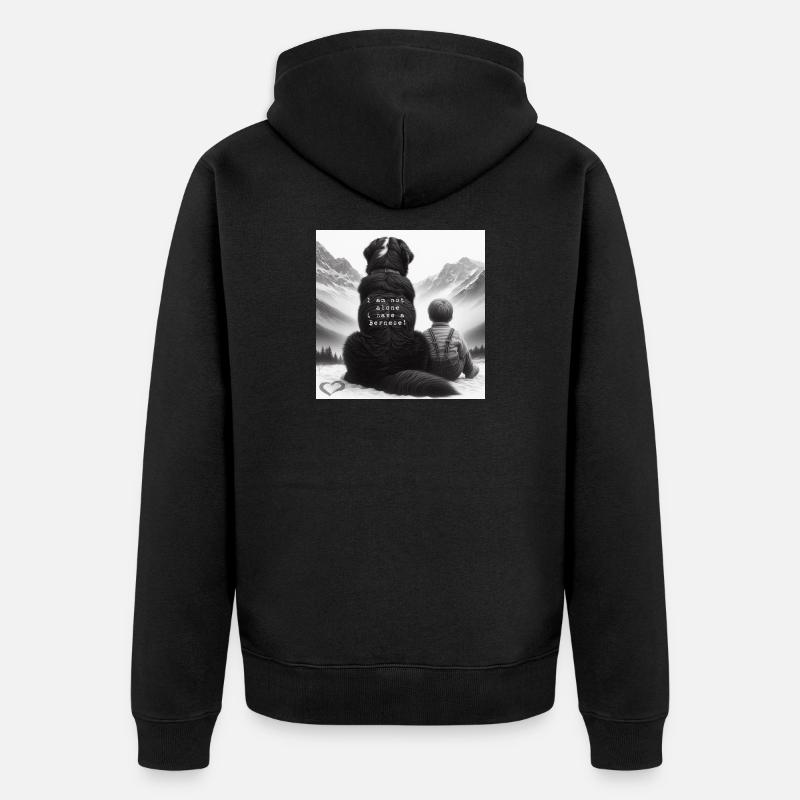 Berner Sennenhund - Unisex Premium Bio Zip Hoodie - Schwarz