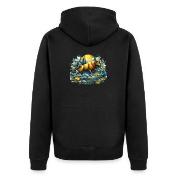 Finance Actions Taureau Or Wall Street Cadeau - Veste à capuche bio Premium Unisexe - noir - Dos - Nico (187cm)