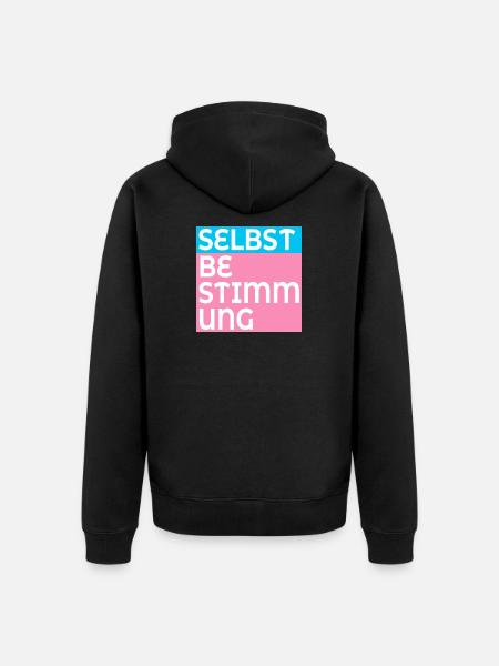 TRANS SELBSTBESTIMMUNG - Unisex Premium Bio Zip Hoodie - Schwarz
