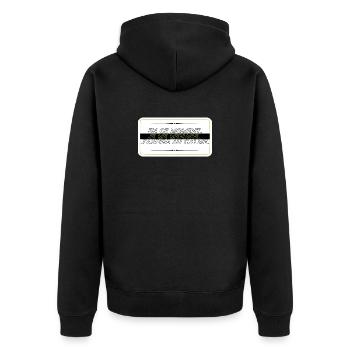 Je me ménage - Veste à capuche bio Premium Unisexe - noir - Dos - Nico (187cm)