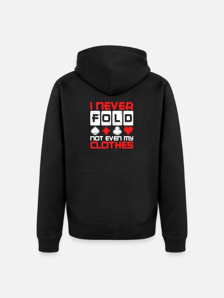 Gewinnen Casino Profispieler Statement Poker - Unisex Premium Bio Zip Hoodie - Schwarz