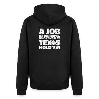 Poker Statement Poker Casino Gambler Jeu de cartes - Veste à capuche bio Premium Unisexe - noir - Dos - Nico (187cm)