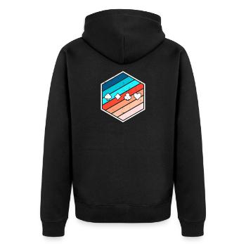 Card Game Gambling Roulette Poker Gambling - Unisex Premium Organic Zip Hoodie - black - Back - Nico (187cm)
