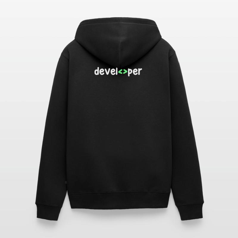 Développeur Code Scripting Debug Informatik Geek Veste à capuche bio Premium Unisexe
