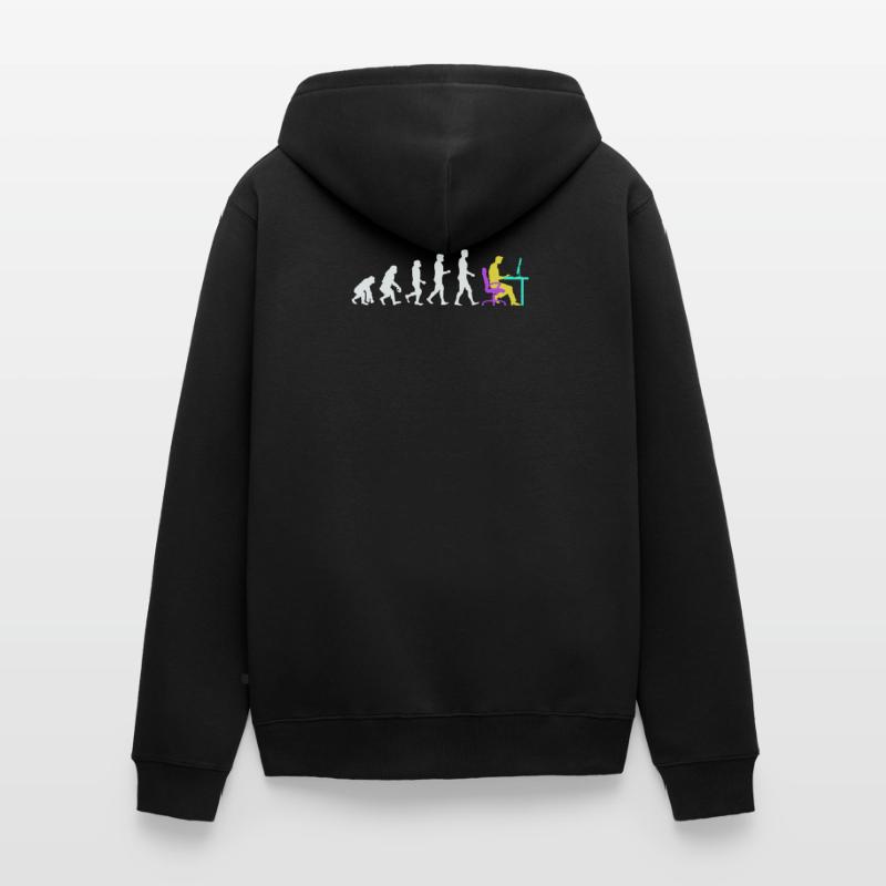 Developer Evolution Computerfreak Open Source Unisex Premium Bio Zip Hoodie