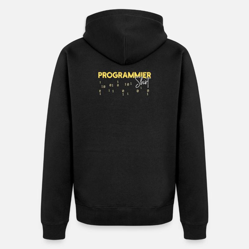 Developer Statement Coden Skripting Webentwickler - Unisex Premium Bio Zip Hoodie - Schwarz