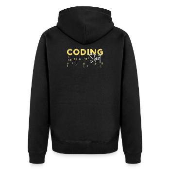 Coden Statement Développeur Programmeur Scripting - Veste à capuche bio Premium Unisexe - noir - Dos - Nico (187cm)