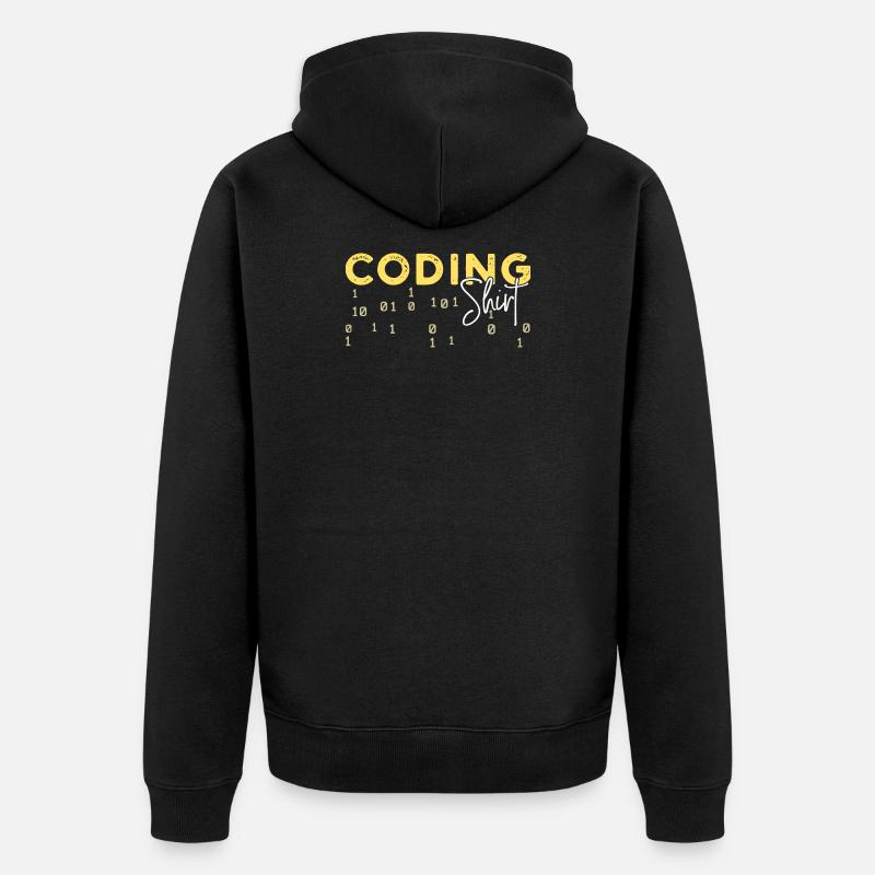 Coden Statement Développeur Programmeur Scripting - Veste à capuche bio Premium Unisexe - noir