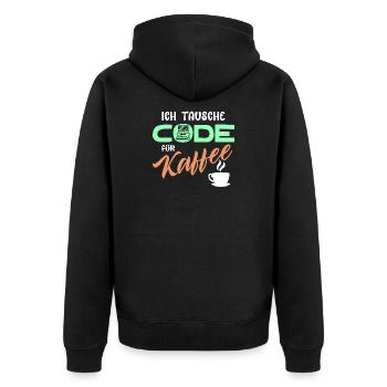 Code Développeur de déclaration Programmeur Ordinateur - Veste à capuche bio Premium Unisexe - noir - Dos - Nico (187cm)