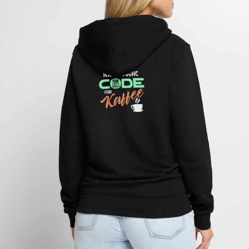 Code Developer Statement Programmierer Computer Unisex Premium Bio Zip Hoodie