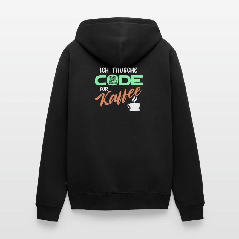 Code Developer Statement Programmierer Computer Unisex Premium Bio Zip Hoodie