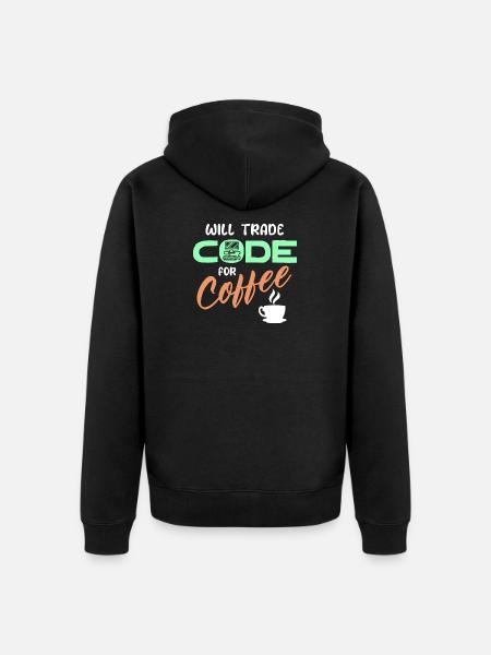 Programmierer Developer Code Statement Computer - Unisex Premium Bio Zip Hoodie - Schwarz