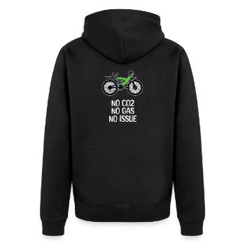Energy Energy Storage Refueling Statement Bike - Unisex Premium Organic Zip Hoodie - black - Back - Nico (187cm)