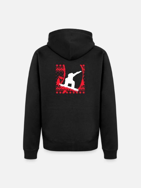 Wintersaison Schifahrer Schifahren Wintersport - Unisex Premium Bio Zip Hoodie - Schwarz