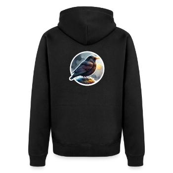 Merle - Veste à capuche bio Premium Unisexe - noir - Dos - Nico (187cm)