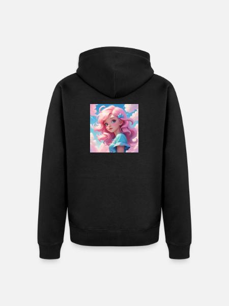 Fille - Veste à capuche bio Premium Unisexe - noir