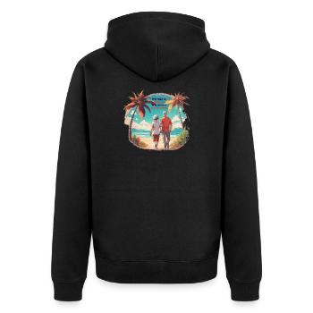 Nous sommes à la retraite - Veste à capuche bio Premium Unisexe - noir - Dos - Nico (187cm)