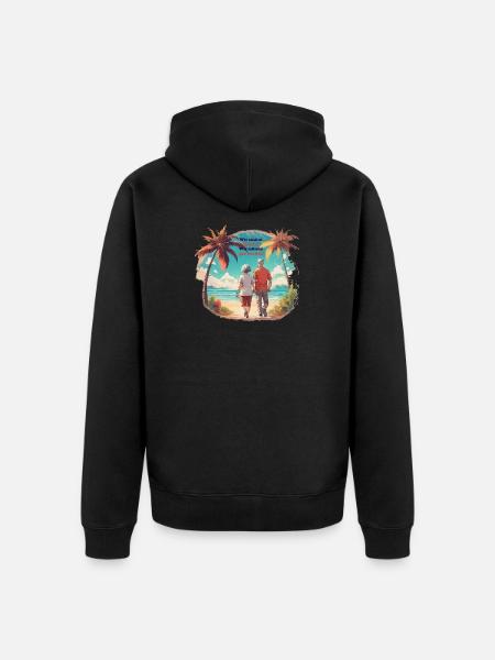 We are retired - Unisex Premium Organic Zip Hoodie - black