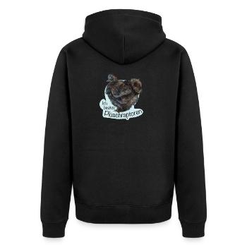 Les rapaces en peluche - Veste à capuche bio Premium Unisexe - noir - Dos - Nico (187cm)