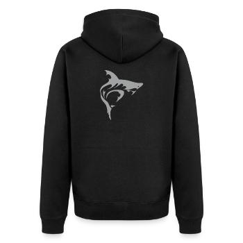 Requin - Veste à capuche bio Premium Unisexe - noir - Dos - Nico (187cm)