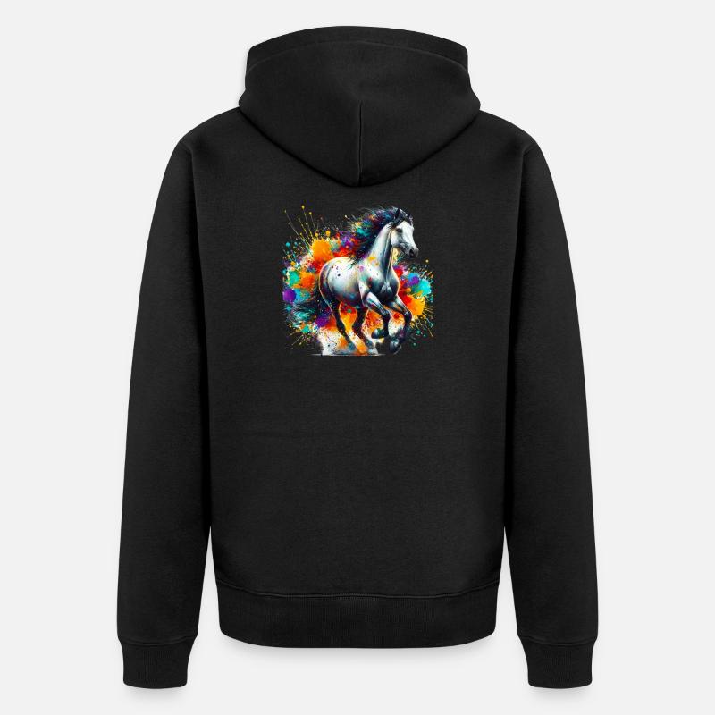Cheval - Veste à capuche bio Premium Unisexe - noir