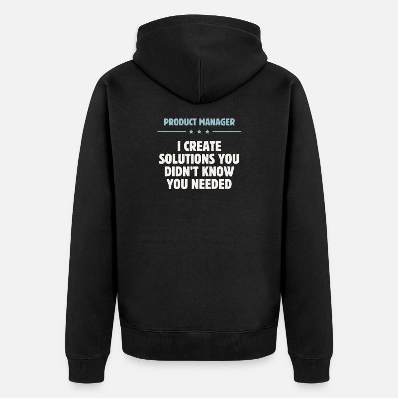 Product Manager - Solutions - Unisex Premium Bio Zip Hoodie - Schwarz