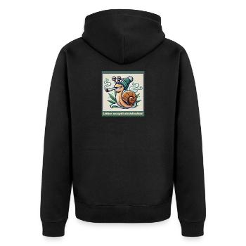 Mieux vaut trop tard que laid - Ganja Snail Joint - Veste à capuche bio Premium Unisexe - noir - Dos - Nico (187cm)