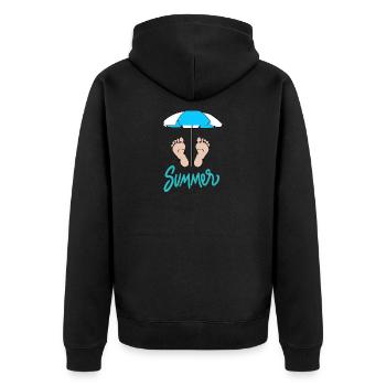 Summer - Veste à capuche bio Premium Unisexe - noir - Dos - Nico (187cm)