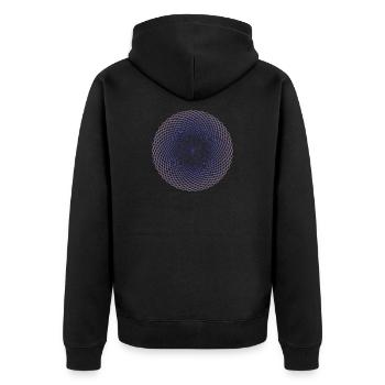 Lotus de la vie - Veste à capuche bio Premium Unisexe - noir - Dos - Nico (187cm)